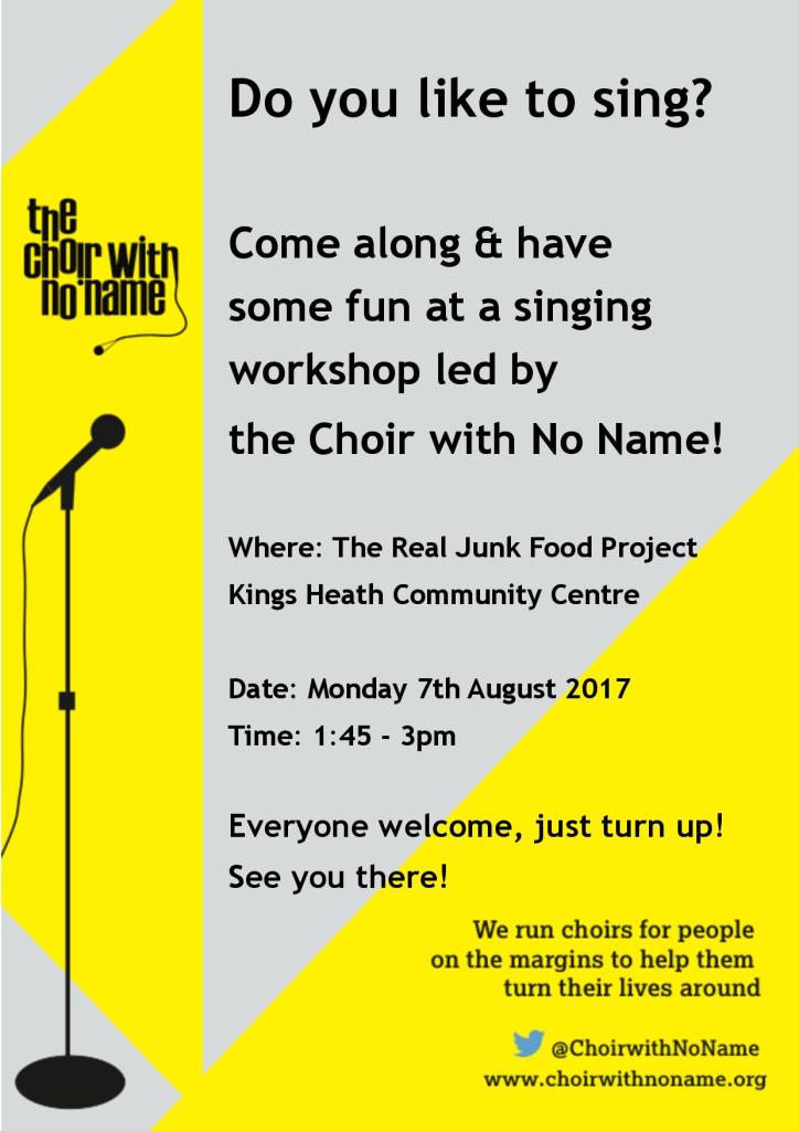 Choir With No Name workshop poster